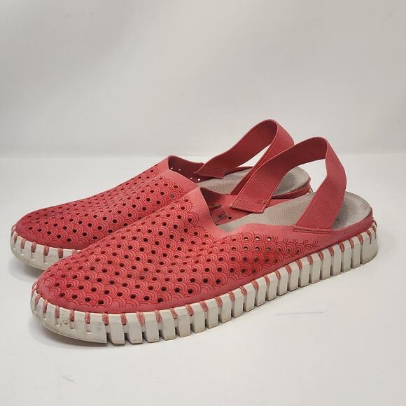 Ilse Jacobsen Tulip Coral Pink Slingback Sandal Size 40 US 10 Flats Slip On Shoe - Picture 5 of 8